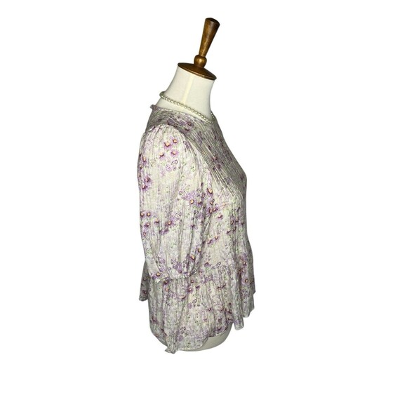 H&M Peplum Floral Blouse Womens M Fairycore, Cottage, Whimsy - Picture 5 of 13